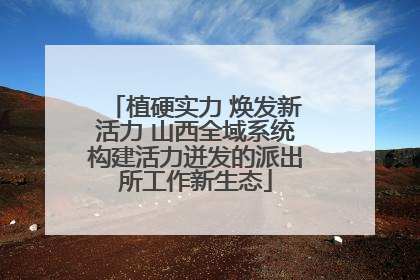 植硬实力 焕发新活力 山西全域系统构建活力迸发的派出所工作新生态